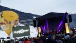 Die Bühne des Eröffnungsfests der längsten Talabfahrt Österreichs